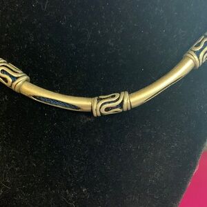 Silver-Tone Decorative Collar Necklace - Women's Jewelry